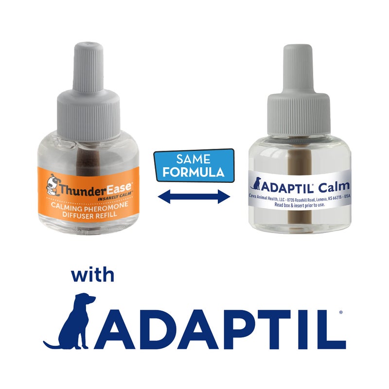 ThunderEase Dog Calming Pheromone Diffuser Refill | Powered by ADAPTIL | Vet Recommended to Relieve Separation Anxiety, Stress Barking and Chewing, and the Fear of Fireworks and Thunderstorms (180 Day - Image 2